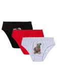 Kit 03 Cuecas MultiColorido Mash - Infantil